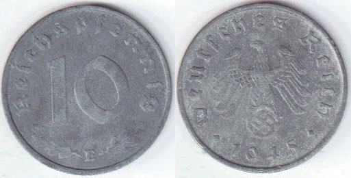 1945 E Germany 10 Pfennig A002998